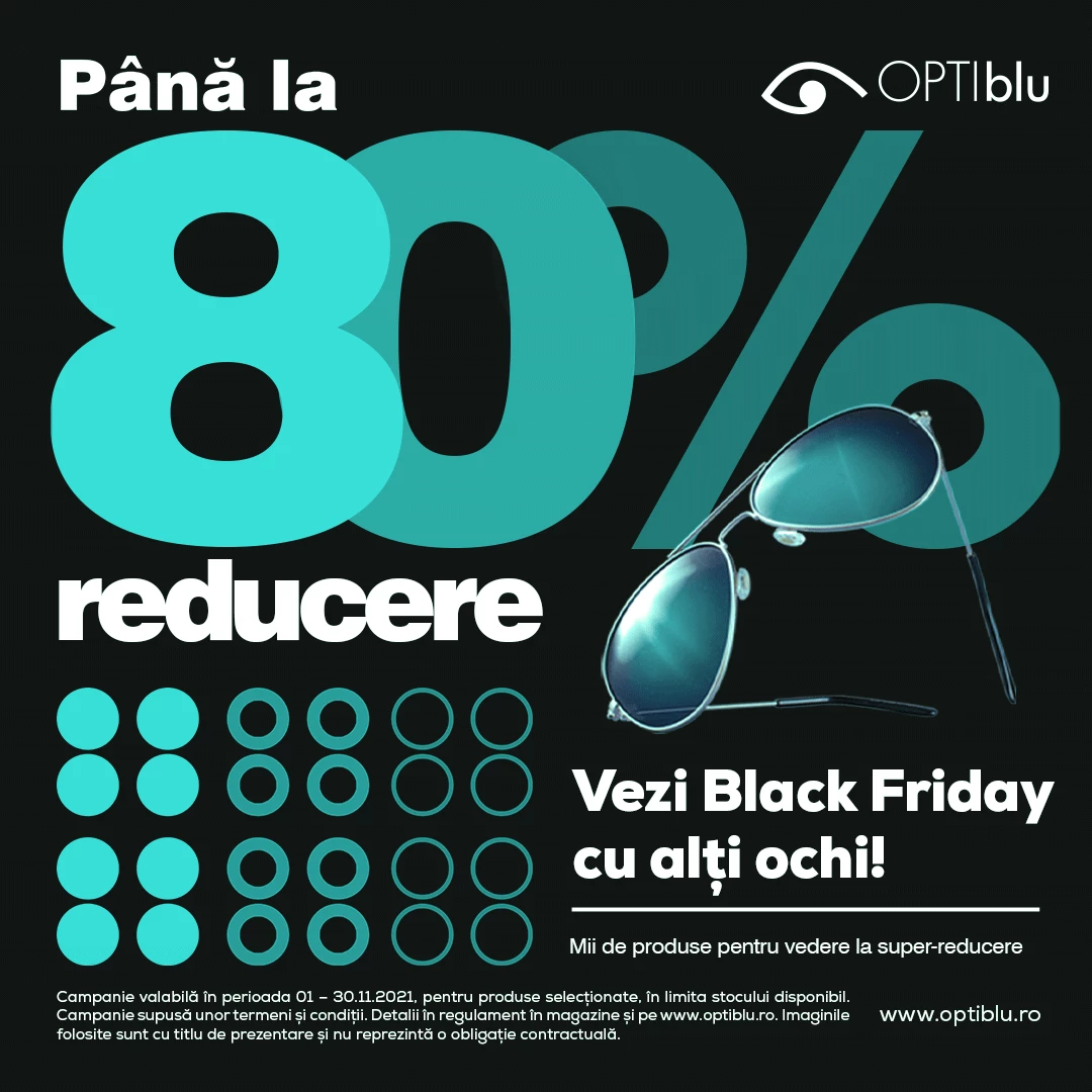 OPTIblu: Până la 80% reducere de Black Friday